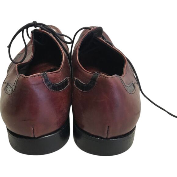 D&G Dolce Gabbana Leather Oxford Shoes Mens 42.5 Brown Wingtip Lace Up main image 4